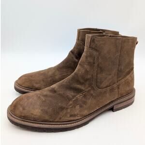 Johnston & Murphy Barret Boots Men's Brown Waxed Suede Size US13M EU46
